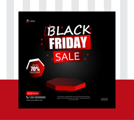 black friday special social media post design. 