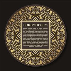 Luxury calligraphy ornament frame line design