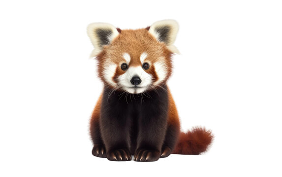 Adorable Red Panda Portrait On Transparent PNG