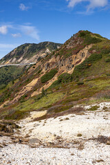Wonderful spectacular view of Shibu pass Shiga Kogen in Japan.