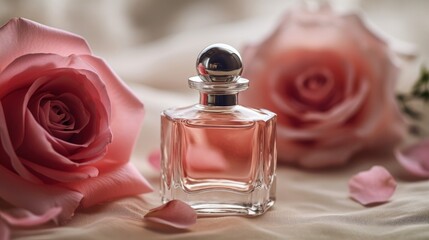 Sweet rose perfume  love romance gift anniversary AI generated illustration