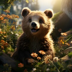 brown bear in the forest