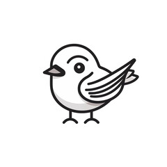 illustration of bird isolated on white background
