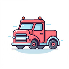 illustration of truck isolated on white background