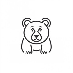 illustration of bear isolated on white background