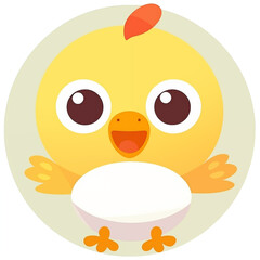 illustration of chicken isolated on white background