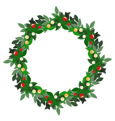 christmas wreath illustration png, christmas wreath decoration png