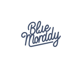 Blue Monday Typography Vector Illustration design	