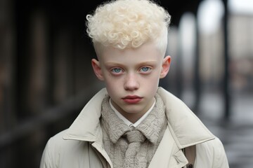 albino model man portrait