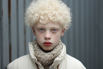 albino model man portrait