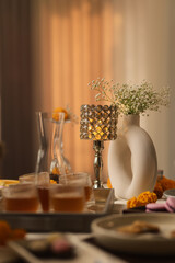 Diwali and New Year Decoration ideas with food and flowers