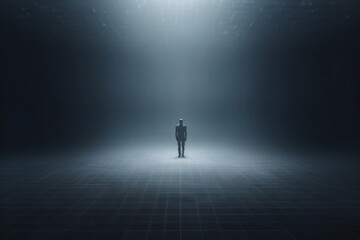 Scary invisible ai background, empty copy space Generative AI 