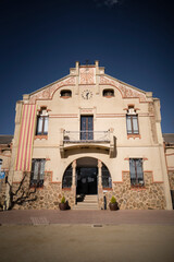 Ametlla del Valles Town Hall Facade in Catalonia