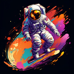 t-shirt design - astronaut