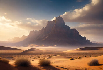 big scale desert in minimal style 