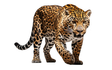 Fototapeta premium Regal Jaguar On Isolated Background