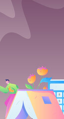 Education learning people flat vector concept hand drawn illustration
