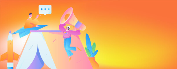 Education learning people flat vector concept hand drawn illustration
