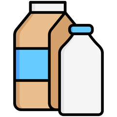 milk color line icon