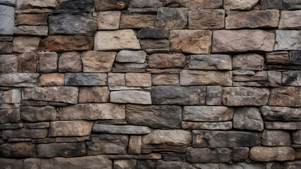 Stacked of a stone wall