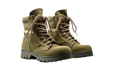 Fortified Ground Force Boots On Isolated Background
