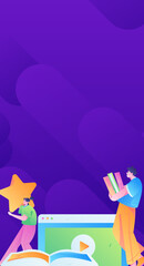 Education learning people flat vector concept hand drawn illustration
