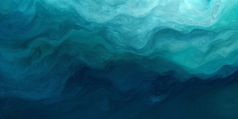 Abstract art teal blue green gradient paint background with liquid fluid grunge texture, Generative AI