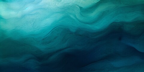 Abstract art teal blue green gradient paint background with liquid fluid grunge texture, Generative AI - obrazy, fototapety, plakaty