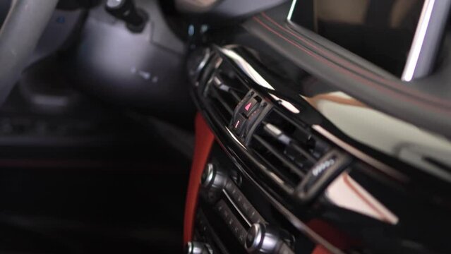 The interior of the car. Car rental.