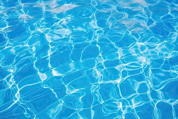 Tranquil turquoise. Waves of summer bliss in refreshing pool. Aqua serenity. Abstract patterns of clear blue water. Vibrant creating texture