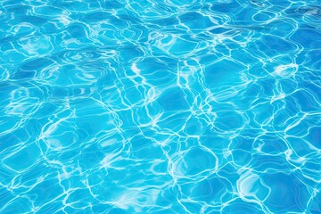 Obraz premium Tranquil turquoise. Waves of summer bliss in refreshing pool. Aqua serenity. Abstract patterns of clear blue water. Vibrant creating texture
