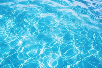 Tranquil turquoise. Waves of summer bliss in refreshing pool. Aqua serenity. Abstract patterns of clear blue water. Vibrant creating texture