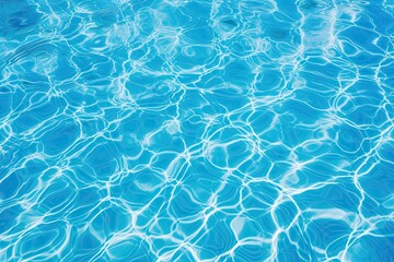 Tranquil turquoise. Waves of summer bliss in refreshing pool. Aqua serenity. Abstract patterns of clear blue water. Vibrant creating texture