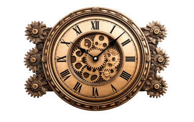 Fototapeta na wymiar Single Image of a Clock On Transparent Background