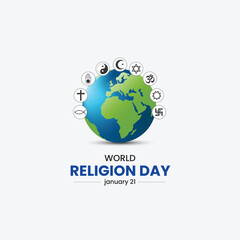 World Religion Day. Religion Day Creative Concept. 