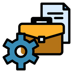 Management Outline Color Icon