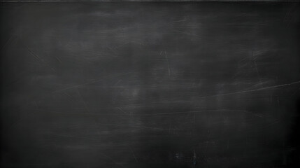 Blackboard chalkboard texture. Empty blank black chalkboard with chalk traces, generative ai