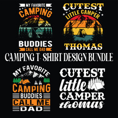 Camping t- shirt design bundle 