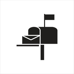 mail box vector icon line template