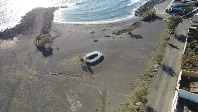 El Socorro Beach, G&uuml;&iacute;mar, as seen from a 4K drone