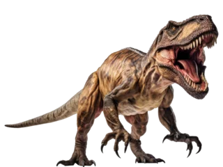 Zelfklevend Fotobehang t rex dinosaur isolated on transparent background © Denis