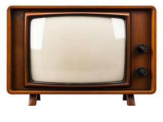 old tv  isolated on transparent background