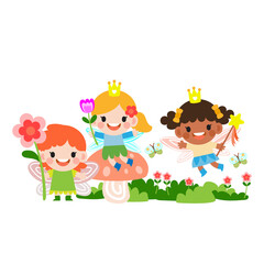 little fairy clipart, Cute beautiful little winged fairies  