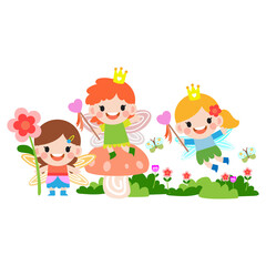 little fairy clipart, Cute beautiful little winged fairies  