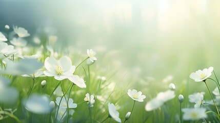 nature green blossom white mesmerizing illustration spring garden, beautiful beauty, season flora...