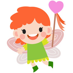 little fairy clipart, Cute beautiful little winged fairies  