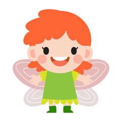Obraz premium little fairy clipart, Cute beautiful little winged fairies 