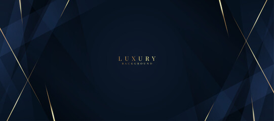 Luxurious dark blue background with sparkling gold and glitter. modern elegant abstract background