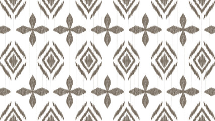 Gray geometric ethnic ikat texture  design. textile fashion pattern line ikat seamless pattern and batik fabric texture asian background wallpaper geometry indian. Ethnic abstract ikat art .