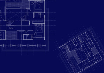 Floor plan designed building on the drawing.